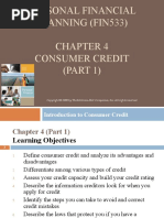 4-CONSUMER CREDIT (PART 1) (Introduction To Consumer Credit)