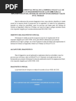 Diagnóstico Seguridad y Salud en El Trabajo de La Empresa Goliat S