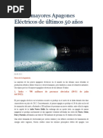 Los 10 Mayores Apagones Eléctricos de Últimos 50 Años