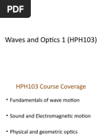 HPH103 - Waves and Optics 1 - Lecture # 8-1