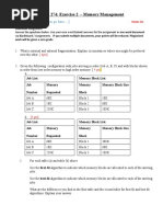 Exercise 2 Memory Management