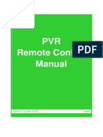 PVR Remote Control Manual: Version 1.4 (Dec 2005) E&oe