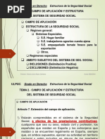 Tema 2. Campo de Aplicación y Estructura de La Seg. Social