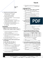 Unit 6 Test A: Listening Language Focus