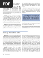 Shrinkage of Endodontic Sealers