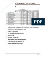 How To - 3 Week Look Ahead Schedule - Excel 7-0