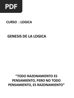 Genesis de La Logica