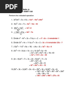 Multiplying and Dividng Polynomials