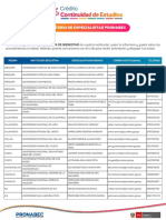 Creìdito Continuidad de Estudios - Directorio de Especialistas PDF