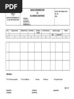 Quality Assurance Plan: FOR Package:-Equipment: - Drawing No.