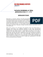 Project Report On Potato Powder (4 TPD)