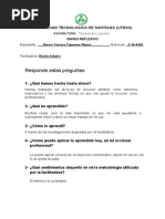 Segundo Parcial, Diario Reflexivo.