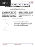 Measurement of Time Period of A Simple Pendulum Using An Electronic Circuit