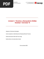 Unidad 3: "Eventos y Banquetería Chillán Eventos " Actividad °8