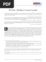 KFC India - Relishing On Consumer Learning - CASE STUDY