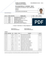 Boleta de Matricula Y Horario 2020-2 Duplicado: Universidad Nacional de Ingenieria