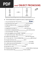 Object - Subject - Pronouns (1) - Tarea PDF