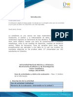 Paso 3 Guia Actividades Unad 2020 - Análisis de La Información