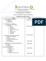 NCM 113 - Timeline of Topics