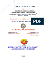 Research Project Report: DR A.P.J. Abdul Kalam University