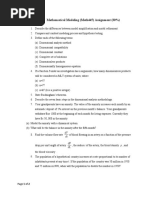 Mathematical Modeling (Math445) Assignment (30%) : dV dt dP dL ρ