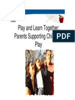 Play and Learn Together: Parents Supporting Children's Play