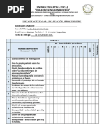 LISTA DE COTEJO PARA EVALUACIÓN QUIMESTRAL 10mo