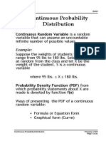 Continuous Probability Distribution: Continuous Random Variable Is A Random