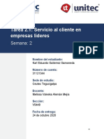 Karl Gutierrez - 31121344 - Servicio Al Cliente en Empresas Líderes - Tarea 2.1 - S2