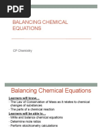 Balancing Chemical Equations: CP Chemistry