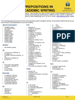 Prepositions in Academic Writing: Bout Oncerning OR