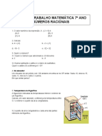 FT 7º Ano Numeros Racionais