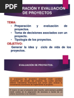 Preparación y Evaluación de Proyectos