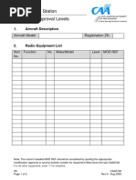 Aircraft Radio Station Equipment Approval Levels