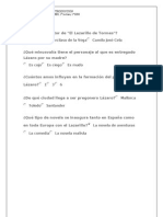 Preguntas para La Lectura Lazarillo 1º Eso