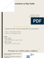 A Presentation On Rig Maths: by Rituraj Sarmah Dy. Chief Engineer-Drilling