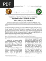 Performance of Recycled Asphalt Mixtures Formulated With Modified Bitumen