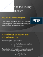 4.2 Curie-Weiss Equation and Curie-Weiss Law. Ferromagnetic Transition in The Ising Model. Curie Temperature. Order Parameter