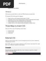 Three Ways To Insert CSS: Example