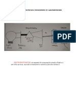 Draw, Label and Define The Basic Instrumentation of A Spectrophotometer