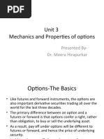 Unit 3 - Mechanics and Properties of Options