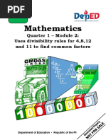 Math5 - q1 - Mod2 - Lesson 3 - Using-Divisibility-Rules-For-4812-And-11 - MARIVERA