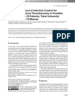 A Protocol of Infection Control For Mechanical Thrombectomy in Possible COVID-19 Patients: Tokai University COVID-19 Manual