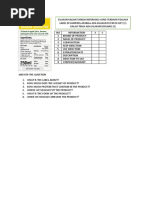 Soal Label Makanan