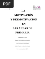 La Motivacion y Desmotivacion en Las Aulas