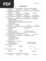 Questionnaire: Position: Engineer I