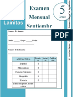 5to Grado - Examen Mensual Septiembre (2020-2021)