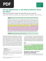 Salt and Hypertension: Is Salt Dietary Reduction Worth The Effort?