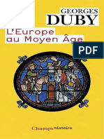 Duby Georges L Europe Au Moyen Age PDF