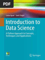 Introduction To Data ScienceA Python Approach To Concepts, Techniques and Applications PDF